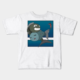 Funny Fishing Comic Kids T-Shirt